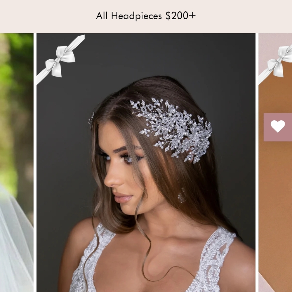 Elegant Silver Bridal Hairpiece